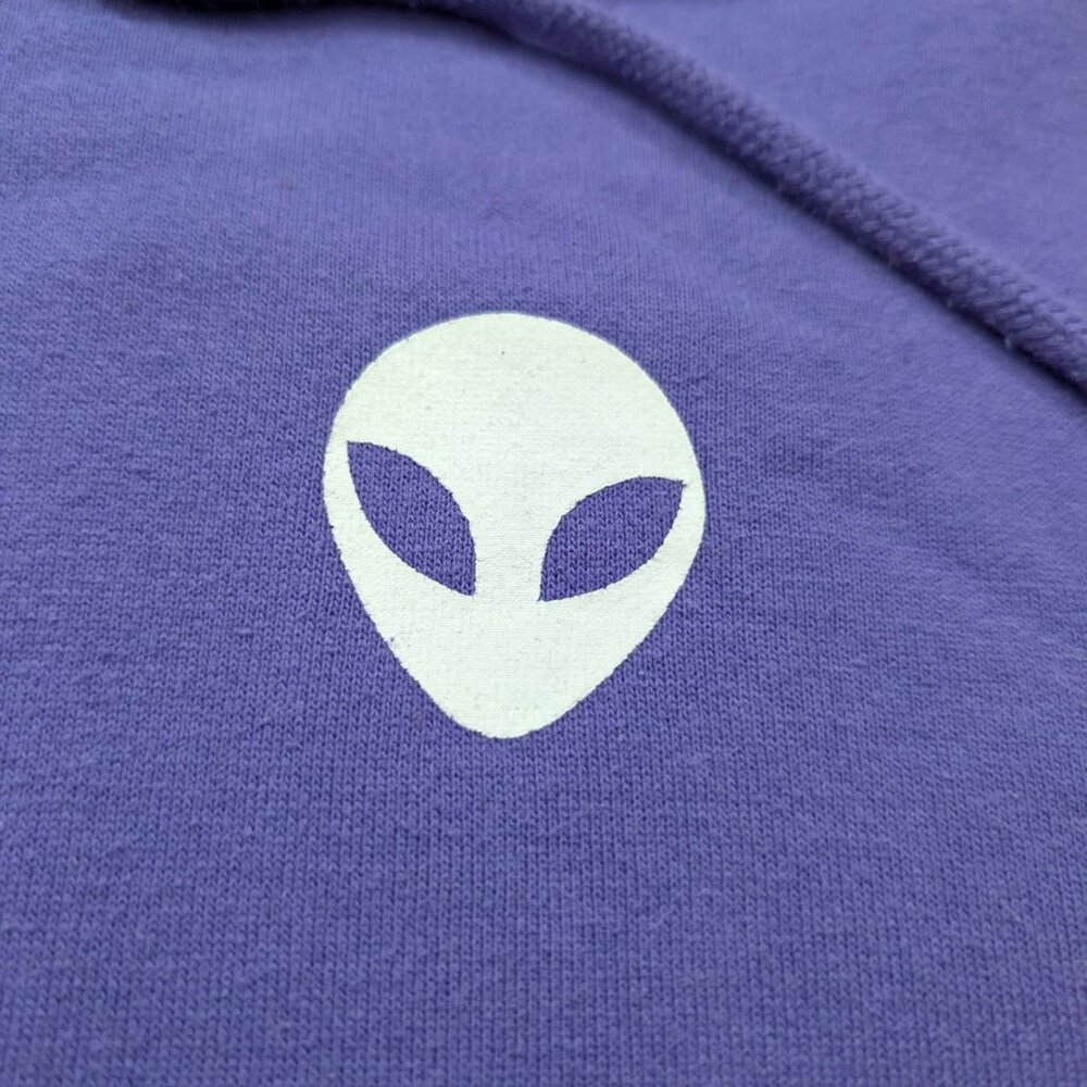 Alien Labs Hoodie Sweatshirt Womens Medium A Lab Lavender Purple Logo Sweatshirt - Picture 4 of 11